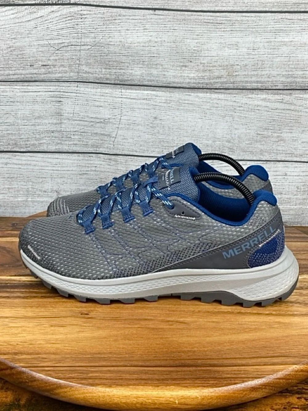 NEW Merrell Fly Strike Low Trail Running Shoes Grey Blue J067159 Men’s Size 9
